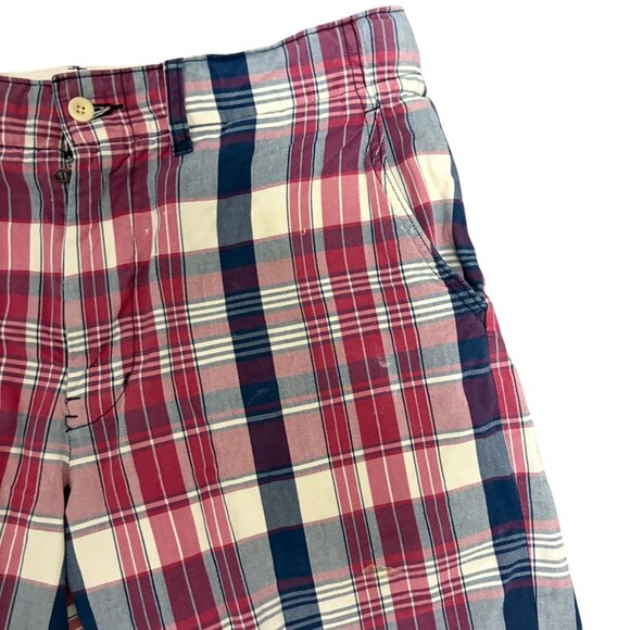 Polo Ralph Lauren Shorts Mens Size 33 Plaid Khakis Chino Flat Front - Picture 2 of 7